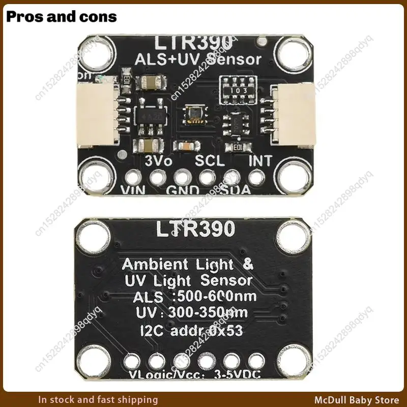 빛 감지 I2C 모듈 액세서리용 ABJA-UV 센서 모듈 호환 STEMMA QT Qwiic