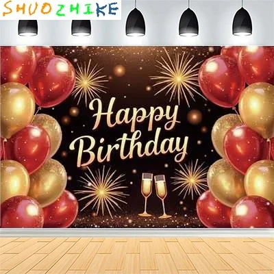 

Baby Shower Happy Birthday Party Photography Backdrops Newborn Kids Air Balloon Princess Tropical Jungle Photo Background BB-25