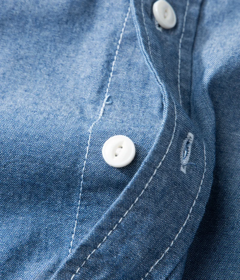 OKONKWO Jugend-Chambray-Oxford-Langarmhemd im europäischen Stil, Outdoor, Trekking, Klettern, Reisen, Sport, Western-Bluse, Arbeitskleidung – Detail 28