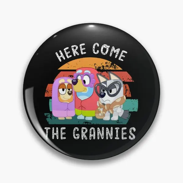 Here Come The Grannies T Shirt  Soft Button Pin Women Lapel Pin Metal Creative Hat Cartoon Collar Decor Jewelry Funny Fashion