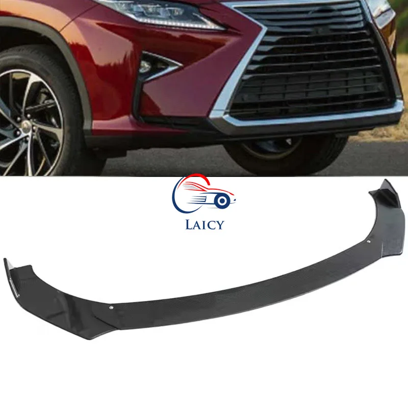 Car Front Bumper Lip For L-exus RX350 RX350L RX450h Body Spoiler Splitters Protector Cover Guard Deflector Lips Air Dams Black