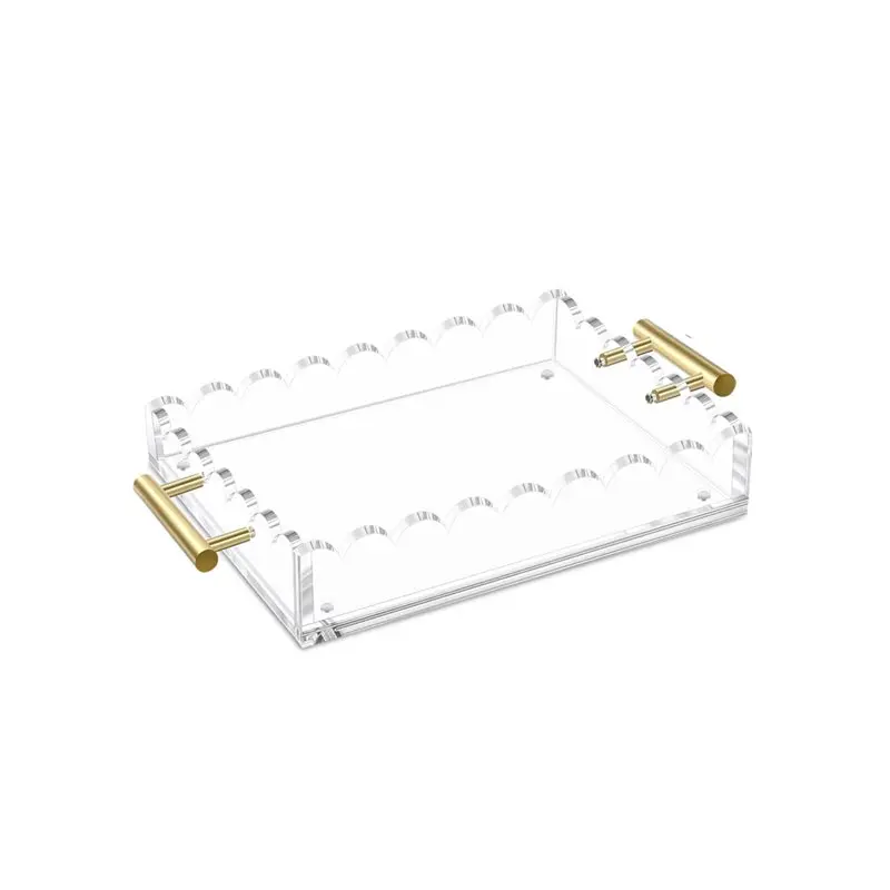 

B14C Acrylic Serving Tray Magnetic Transparent Panel With Magnetic Mat And Handle For Picture, Needlepoint Decor Napkin Frame