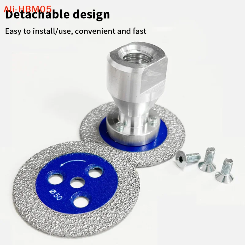 (HB05)M14 Diamond Saw Blade With Removable Flange Turbo Cutting Disc For Granite Marble Ceramic Concrete Grinding Carving view 3