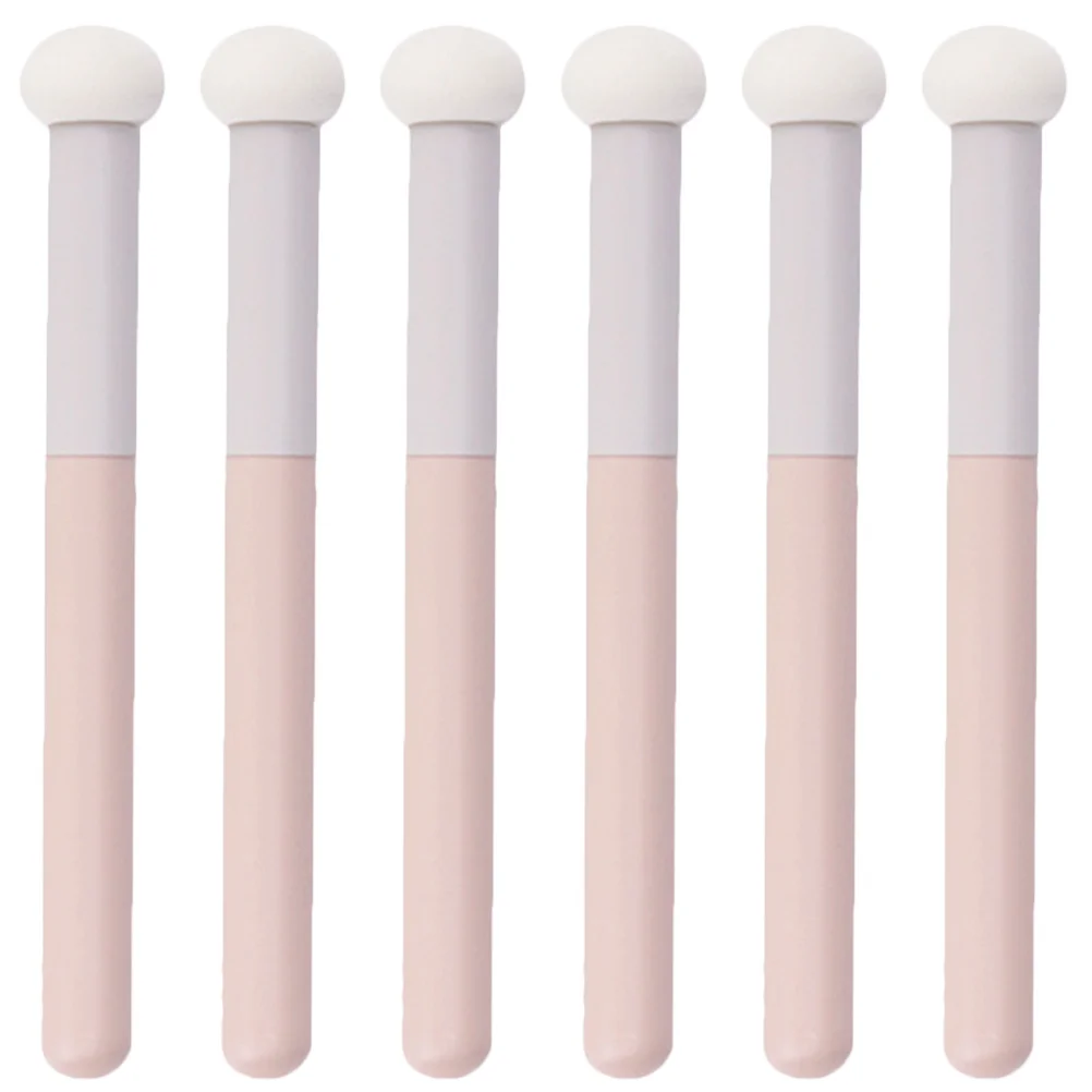 6Pcs Portable Sponge Mushroom Concealer Brush Makeup Brush for Face Nose Eyelids Cream Professional and Beginner Use