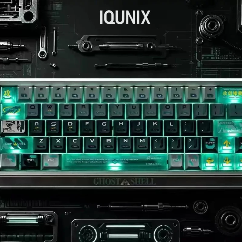 IQUNIX x Ghost in the Shell EV63 Magnetic Switch Gaming Keyboard 64-Key Dual-Mode Magnetic Switch Keyboard Gifts