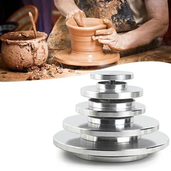 15-30cm Stainless Steel Rotating Disc Clay Handicraft Pottery Mold Parts Two Sided Turntable Parent Child Platform DIY Clay Tool