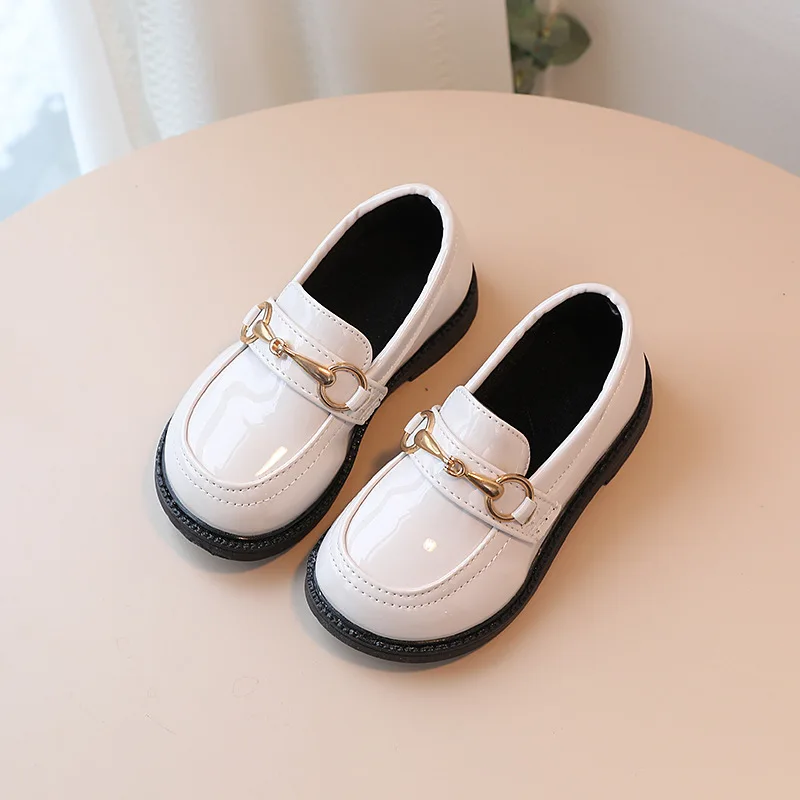 Zapatos planos de moda para niños y niñas, calzado informal de cuero PU, mocasines cómodos para niños y niñas