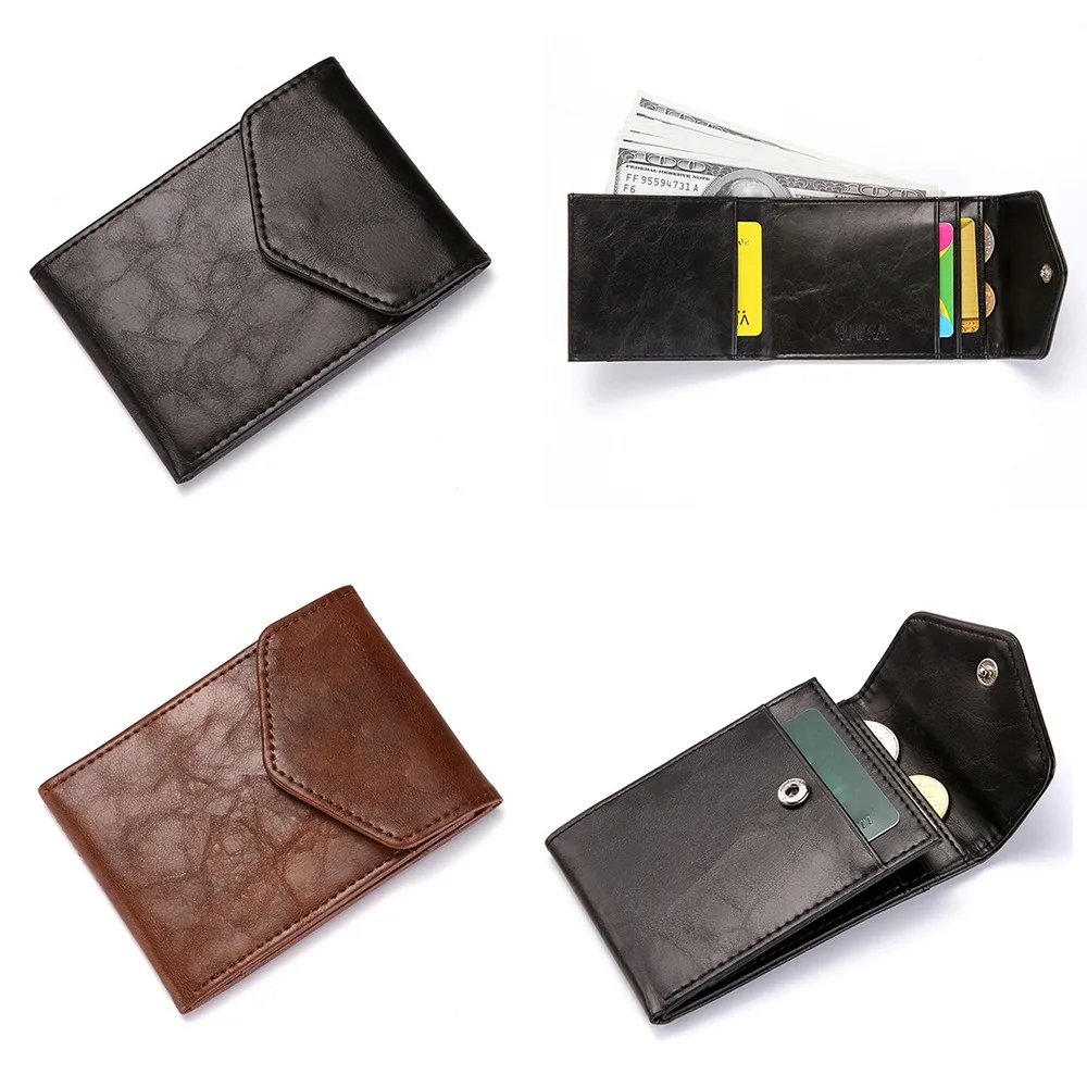 

Durable PU Leather Men Leather Wallet Portable Ultrathin Coins Purse Multipurpose Men Slim Wallet Men