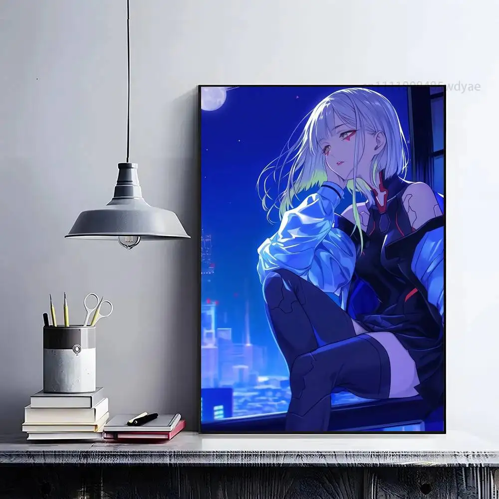 E-Edgerunners Game Cyberpunk lucy Classic Wall Art, Canvas Print Poster, Suitable for Home, Living Room Room Decoration Painting