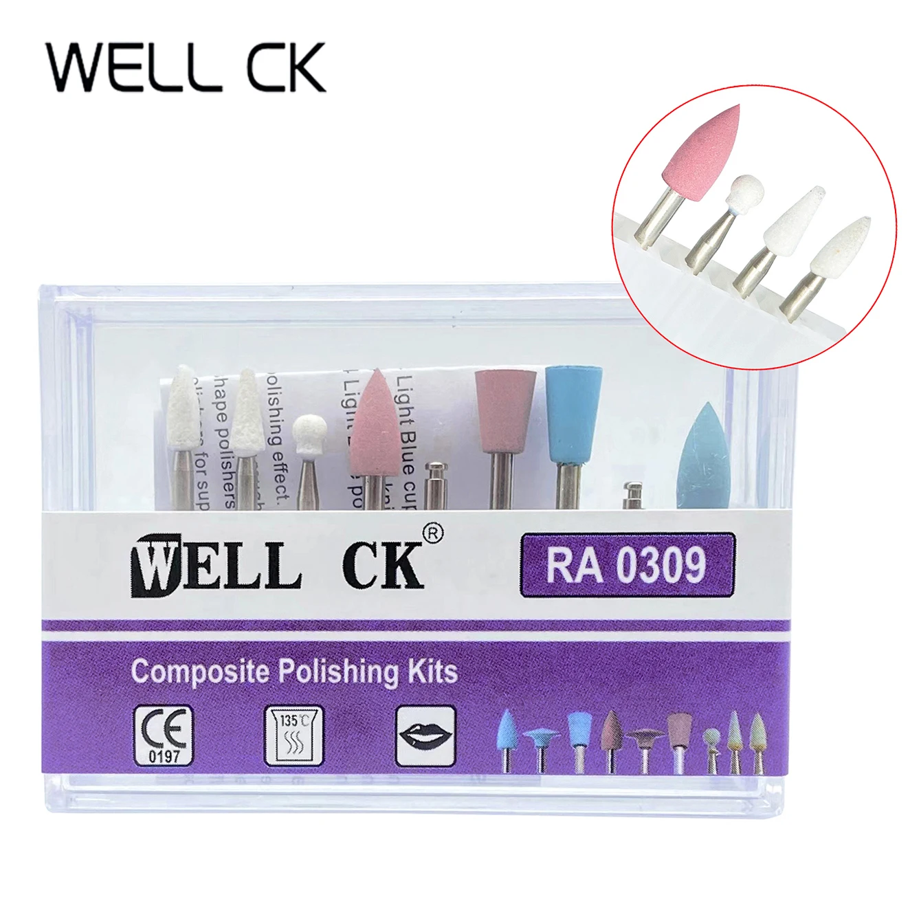 Dental Composite Polishing Kits RA0309 For Low-Speed Handpiece Contra Angle Kit Oral Hygiene Dental Composite Polishing