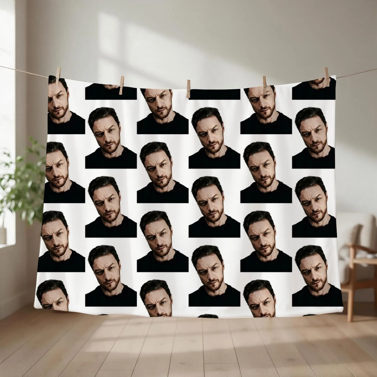 James McAvoy Throw Blanket Sofa Luxury Thicken sofa bed Hairy Blankets