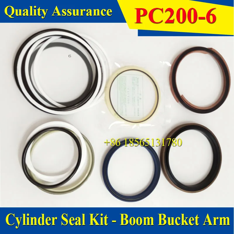 PC200-6 Boom Bucket Arm Seal Kit for Komatsu PC200LC-6 6D102 Excavator Hydraulic Cylinder Oil Seal Repair Kit