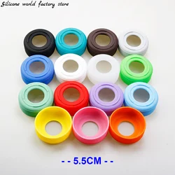 16 Colors 5.5CM Threaded Silicone Cup Bottom Cover 55MM Coaster Sleeve Sheath Cup Bottom Ring Wear-resistant Bottom Cover