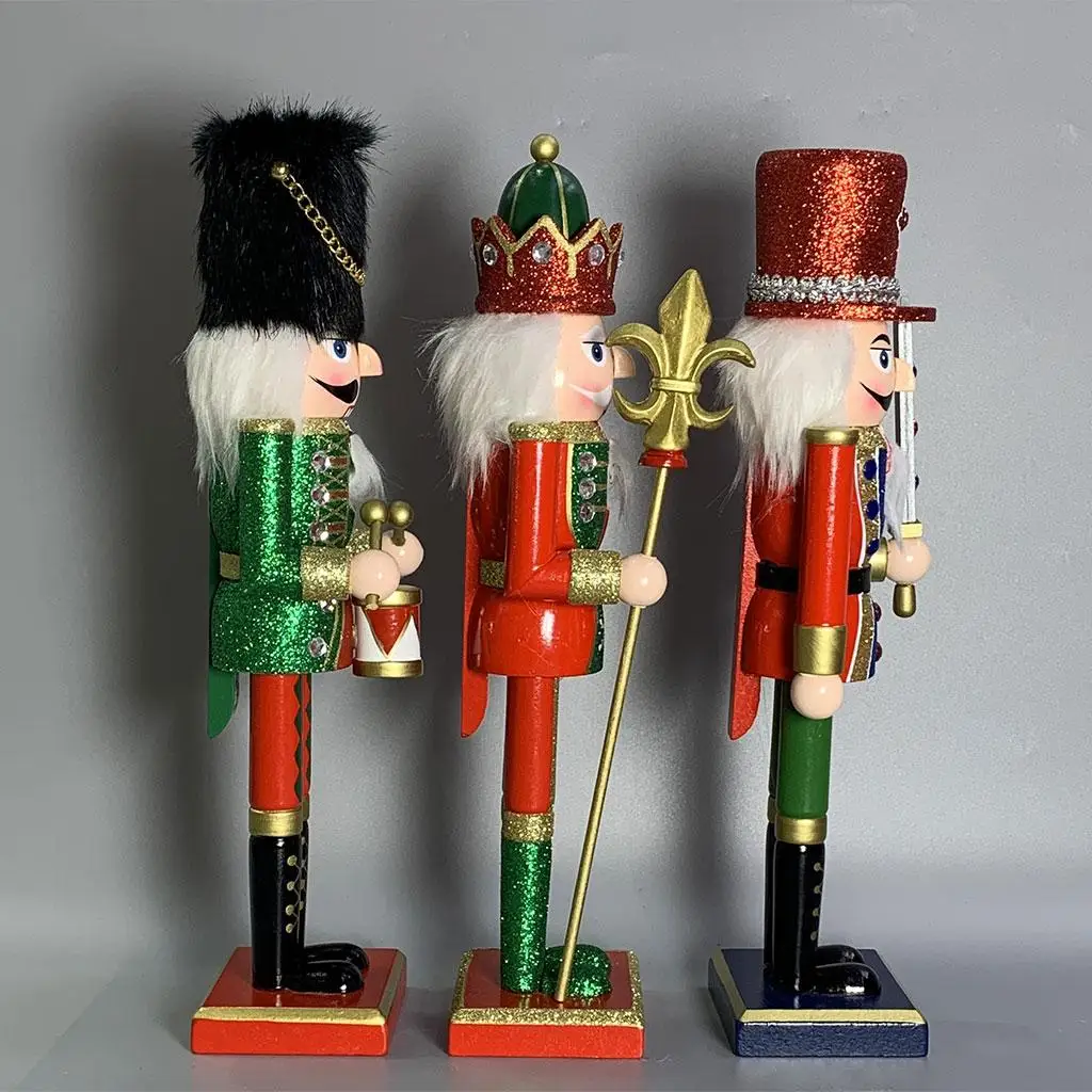 Nutcracker Puppet 30cm Doll Ornaments Desktop Soldier Ornament for New Year