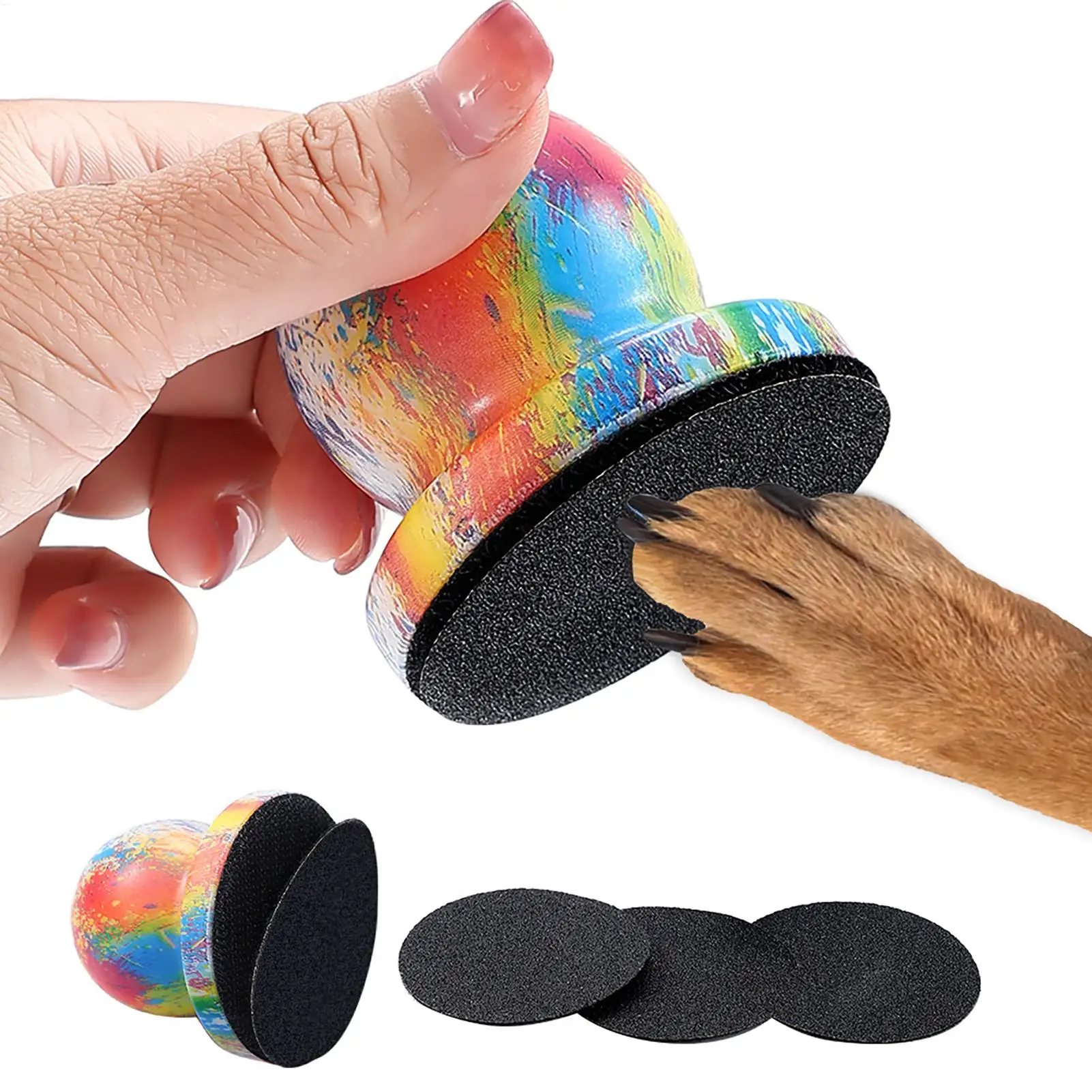 1PC Handheld Dog Cat Nail File Wooden Handle Nail Grinder Gentle Nail Smoothing Grooming Tool for Dogs Cats Claw Nail Trim Tools