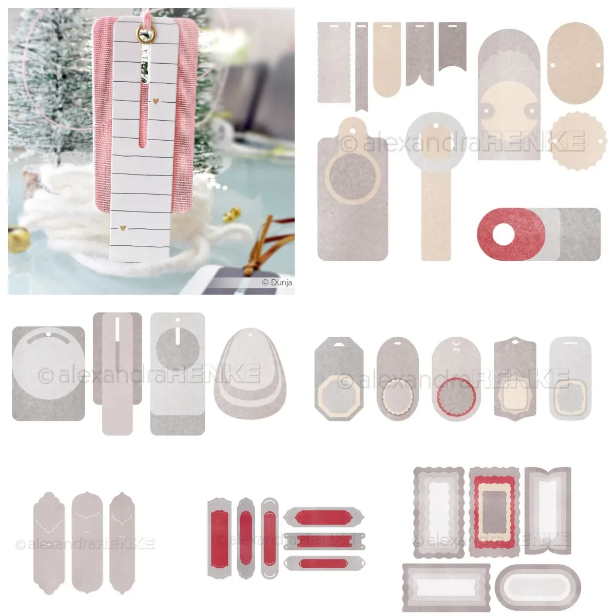 

2024 Shape Card Label Collection Christmas Gift Card Metal Cutting Dies for DIY Scrapbook Handcraft Craft Template Decoration