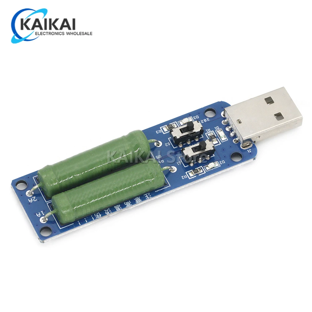 USB Resistor Electronic Load w/Switch Adjustable 3 Current 5V Resistance Tester