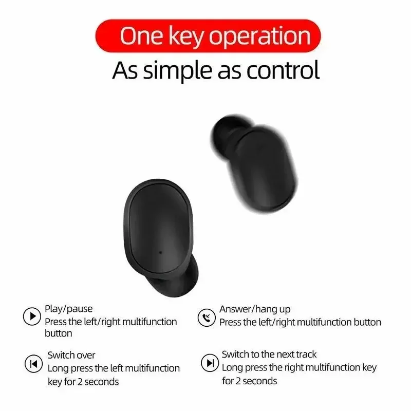 E6S TWS Bluetooth Earphones Wireless bluetooth headset Noise Cancelling Headsets With Microphone Headphones For Xiaomi Samsung view 4