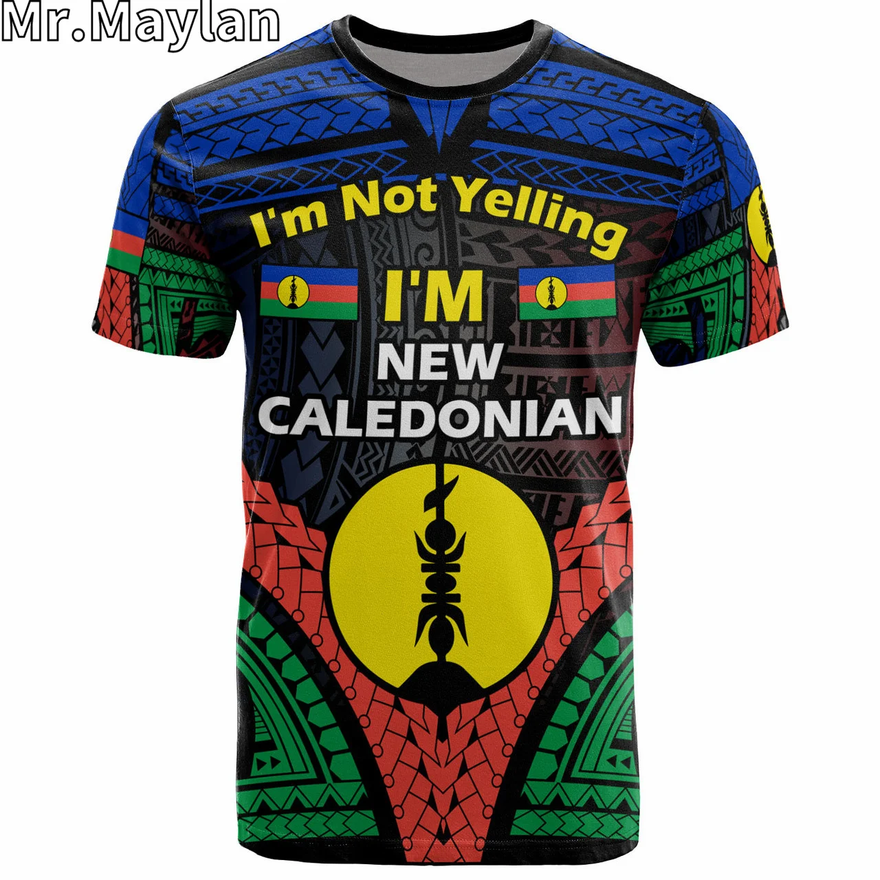 Custom 3D Print New Caledonia Polynesian Hawaii T-Shirt I'M NEW CALEDONIAN Style Tribal Tattoo Tshirt Men Women Unisex Tee Tops