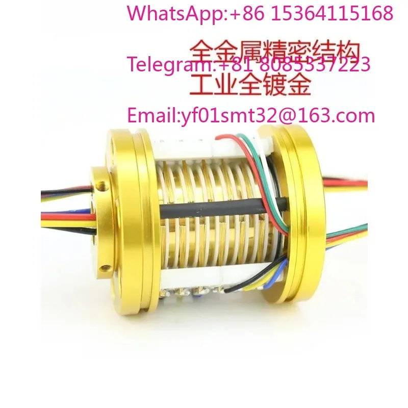 Industrial Through Hole Slip Ring Multi Channel 2 6 12 Circuits Rotating Conductive Collector Brush Ring Rotary Power
