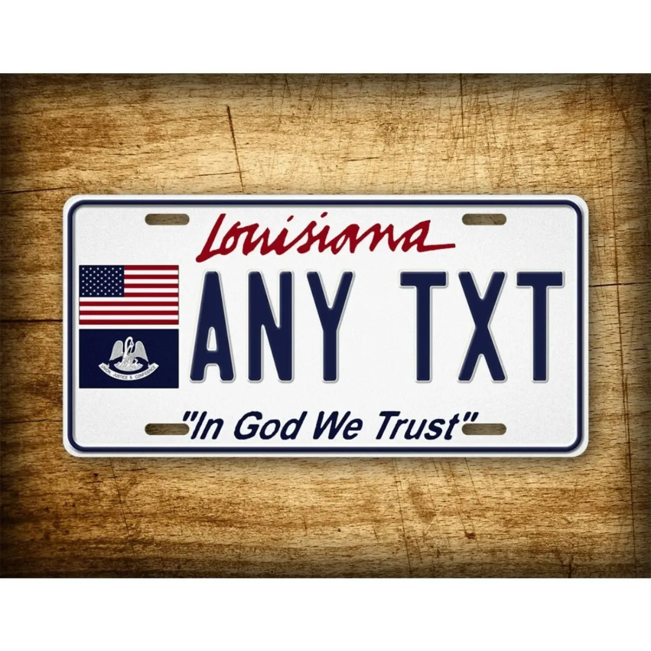 Placa de Matrícula Personalizada de Louisiana - 6x12 Pulgadas, Etiqueta de Aluminio con Cualquier Texto, Ideal para Decoración del Hogar (Solo Decoración)
