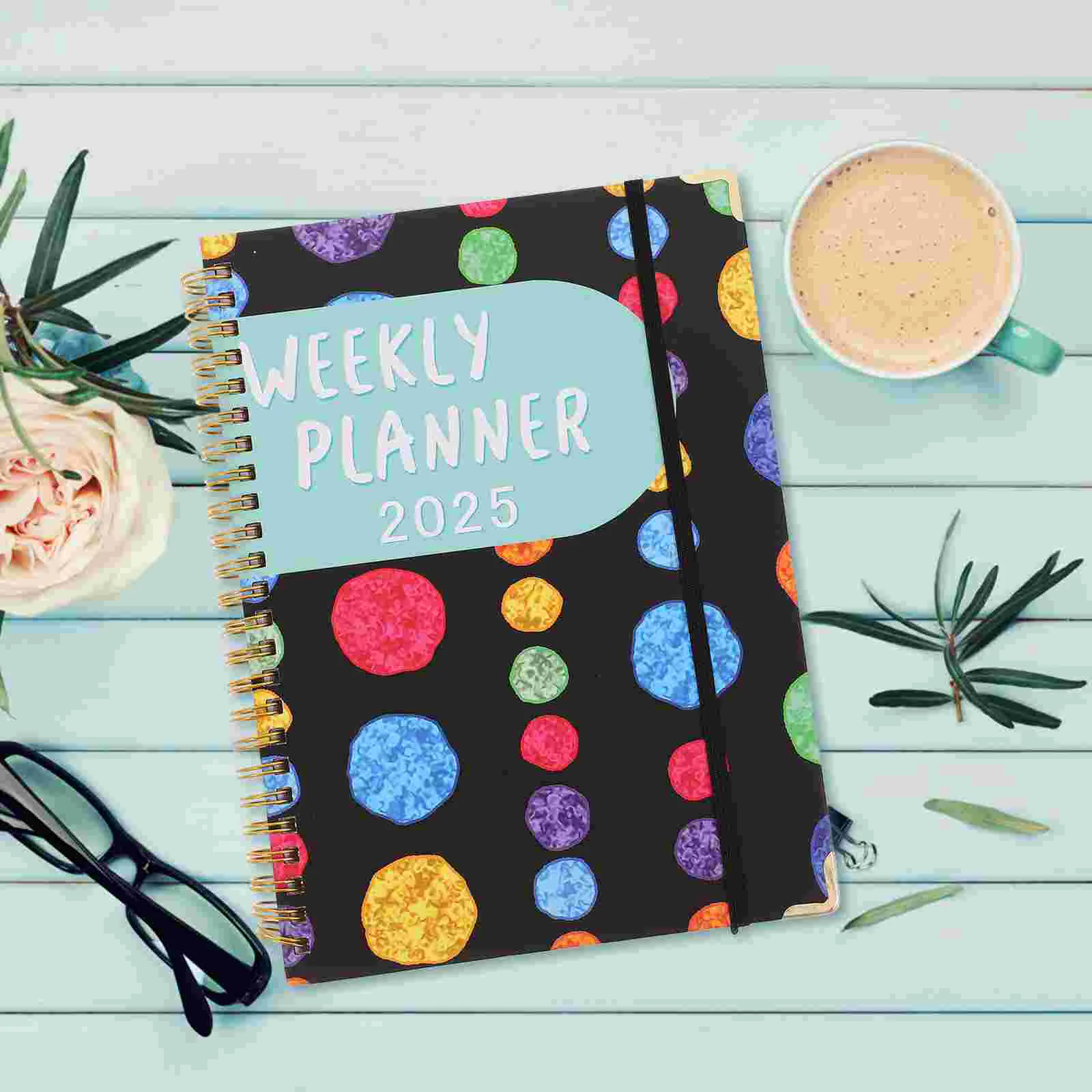 

2025 Planner Coil Notebook Daily Lesson Monthly Teacher Course Journal Blue Sky Academic Paper to Do Spiral Work Calendar