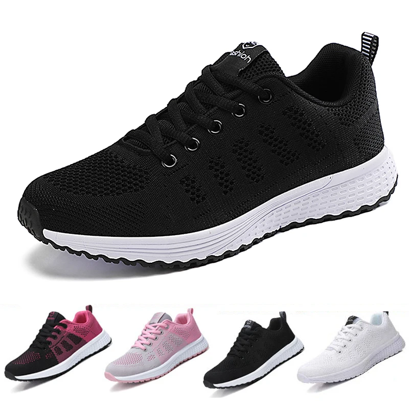 Zapatos planos de malla para mujer, zapatillas informales ligeras y transpirables, de marca de lujo, para correr, enfermería