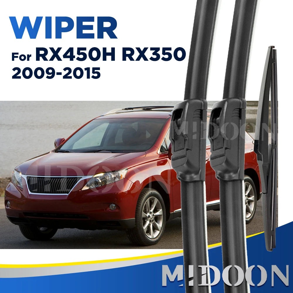 MIDOON 3Pcs Front Rear Windshield Wiper Blades Set For Lexus RX450H RX350 RX 450h 350 2015 2014 2013 2012 2011 2010 26\