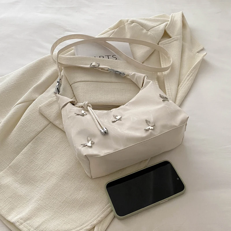 Damen-Umhängetasche mit Schmetterlings-Dekor, verstellbarer Riemen, leicht, für den täglichen Gebrauch, Hobo-Umhängetasche, vielseitige Tasche für Arbeit, Reisen, Einkaufen – Detail 23