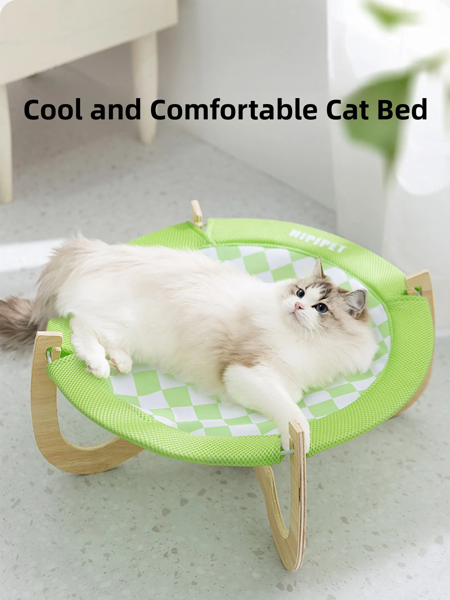 

Многослойная круглая лежанка-домик для животных с шахматным узором, дышащая, универсальная, для весны и лета