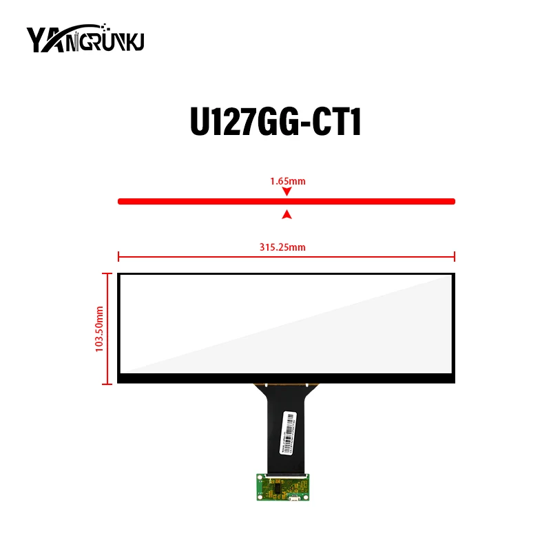 12,7-calowy ekran IPS z długim paskiem 3K 2880*864 Wyświetlacz LCD zgodny z HDMI Telefon TYPE-C Płyta sterująca dla Raspberry Pi