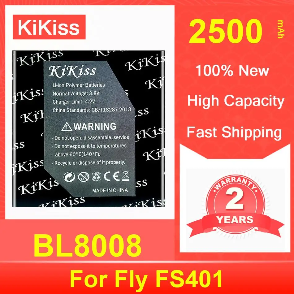 

2500Mah Kikiss Battery BL8008 For Fly FS401