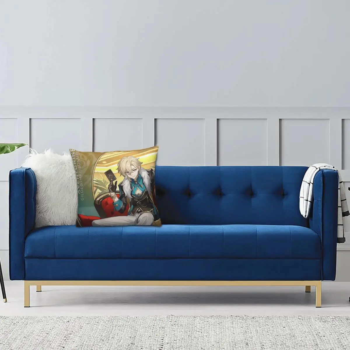 Game Honkai Star Rail Aventurine Square Pillowcase Pillow Cover Cushion Decor Comfort Throw Pillow for Home Sofa