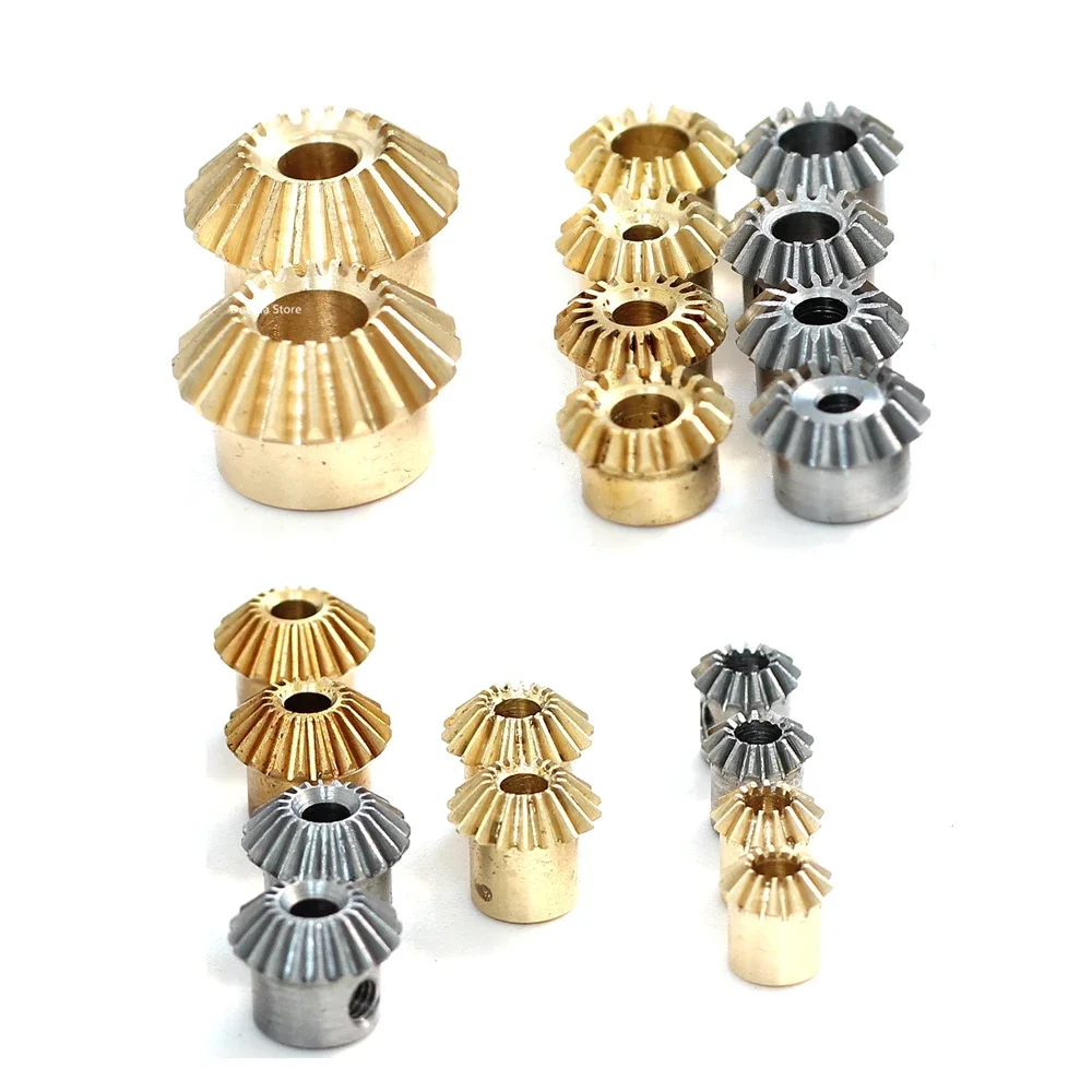 1PCS Transmission Bevel Gear 0.4M 0.5M 13T 18T 23T 25T Copper Steel Parts 0.8M 15T 1M 15T 20T 90-Degree Right Angle