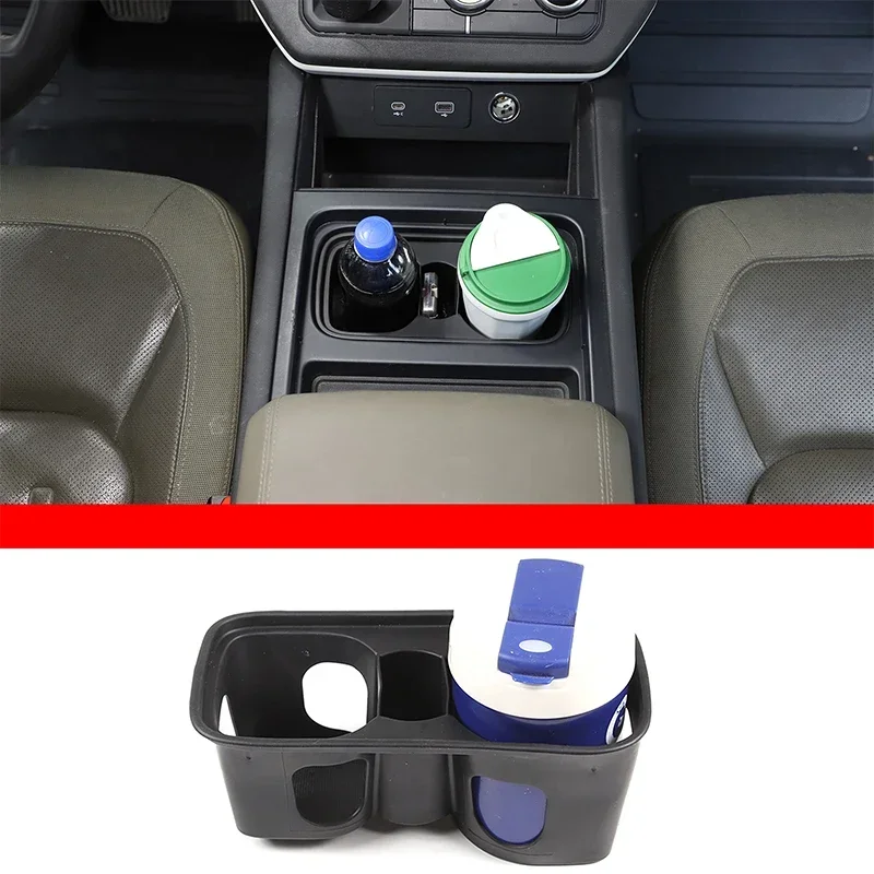 

For 2020-2021 Land Rover Defender 90 110 TPE black car central water cup holder protective cover car interior accessories