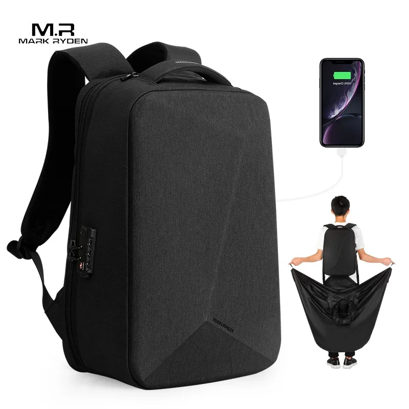

Mark Ryden Men Backpack Business Multifunctional Anti-theft Waterproof Laptop Backpacks Hard Shell USB Charging Bag