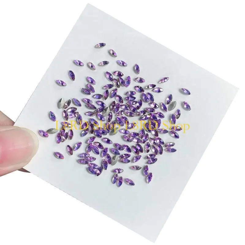 

L8RD 50Pcs Crystal Rhinestones Horse Eye DIY Art Accessories