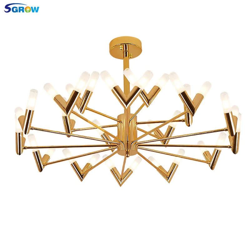 

SGROW Nordic Tree Branches Pendant Lights Modern Golden Metal Hanging Led Lamp Art Light Fixtures for Living Room Dinning Room