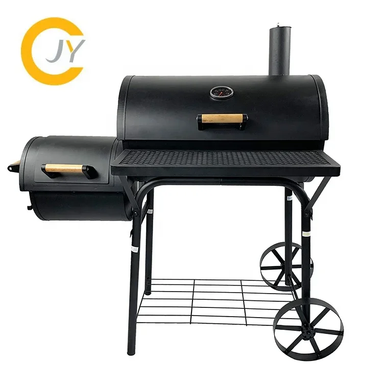 Parrilla de barbacoa ahumadora de carbón de alta resistencia profesional, ideal para barbacoas en el patio trasero