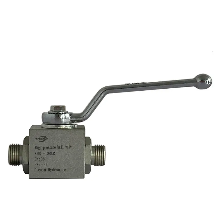 Hydraulic Ball Valve KHB-08LR DN:06 PN:500 Carbon Steel White Zinc Plated High Pressure