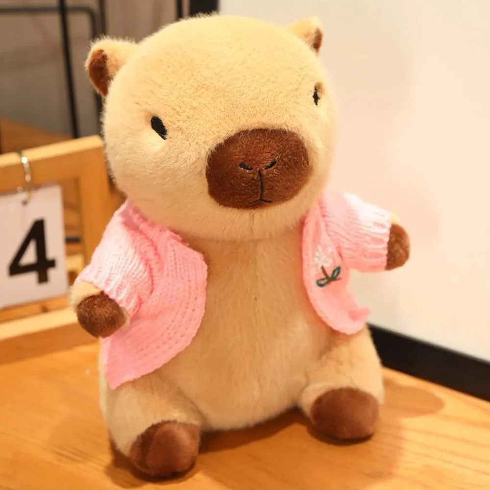 Kawaii Dress Up Capybara Plüschpuppe Cartoon Flauschiges Capybara Plüschtier Weiche Simulation Capibara Flauschige Puppe Geburtstagsgeschenk