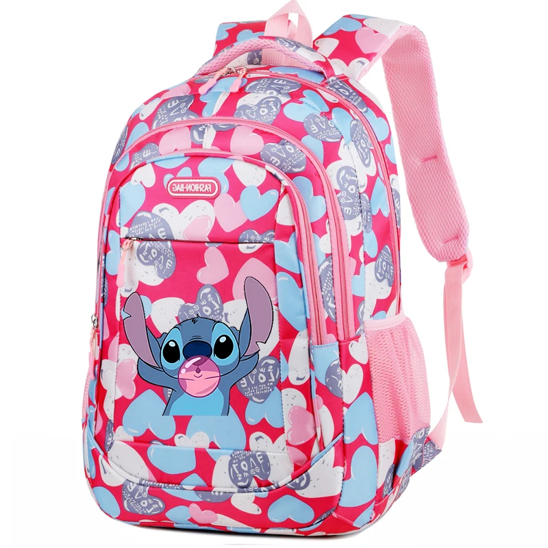 Disney Backpack for School Boys Girls Cute Stich Figure Print Schoolbag Large Capacity Travel Bag College Laptop Rucksack gift