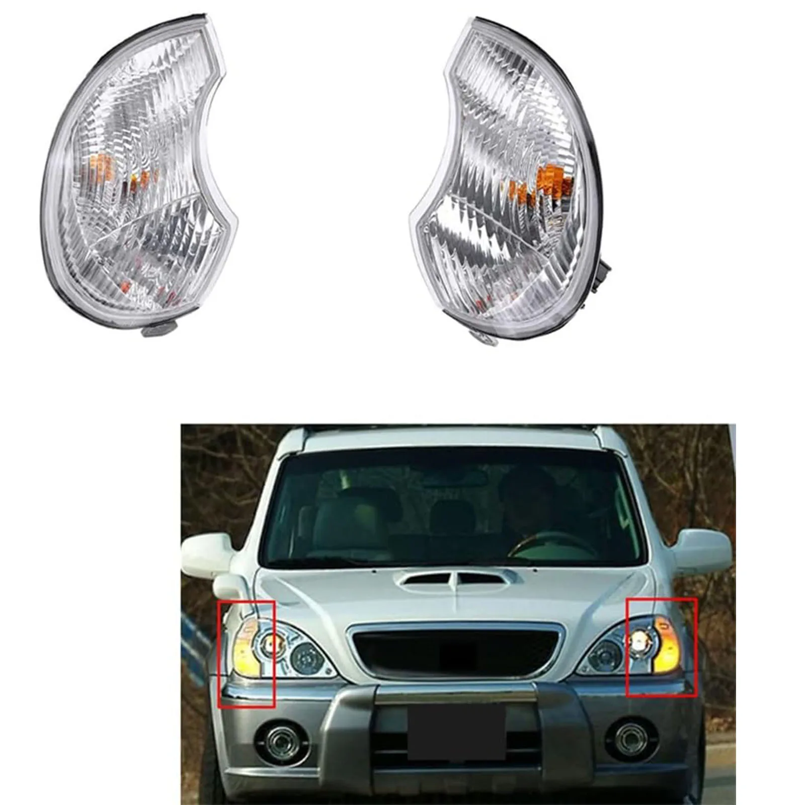 

1pcs Corner Light Turn Indicator for Hyundai Terracan 2001-2006 | OEM Part 92301H1010 Front Headlight Side Blinker