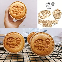 1 Pc Baking Cake Printing Iron Reusable Home Baking Cookie Printing Tool Cake Metal Hot Stamping Bread Printing Iron Baking Mold