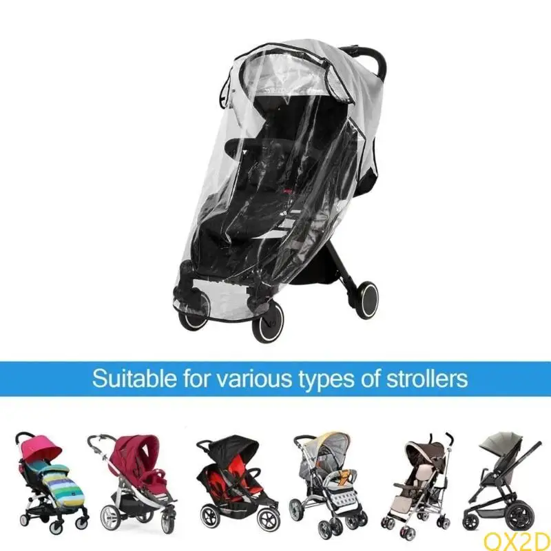 Transparent Baby Strollers Rainproof Cover Weather Proof Portable Protective Sleeve Full Protections Raincoat Case