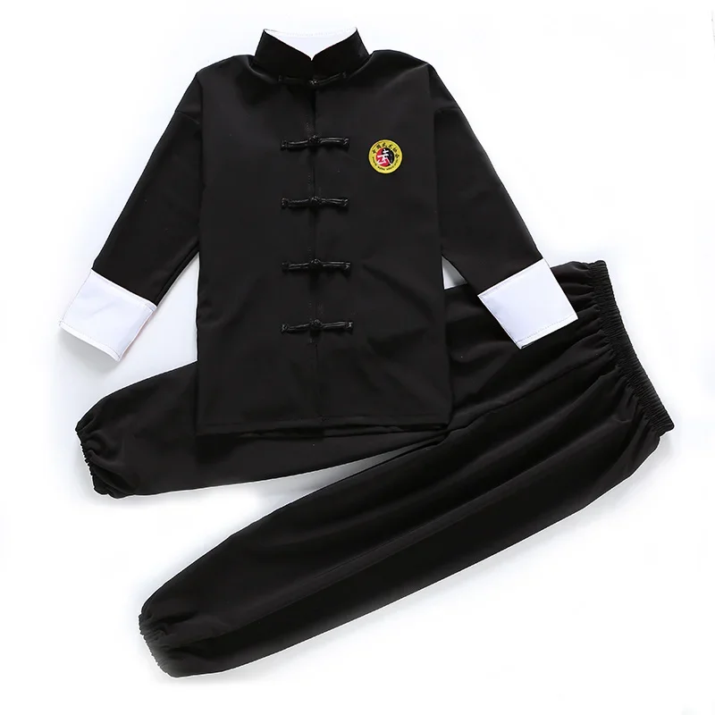 Traje de Wushu para niños y niñas, conjunto de traje de pantalones y Top, traje de escenario folclórico de Tai Chi, uniforme de Kung Fu para niños, ropa tradicional china