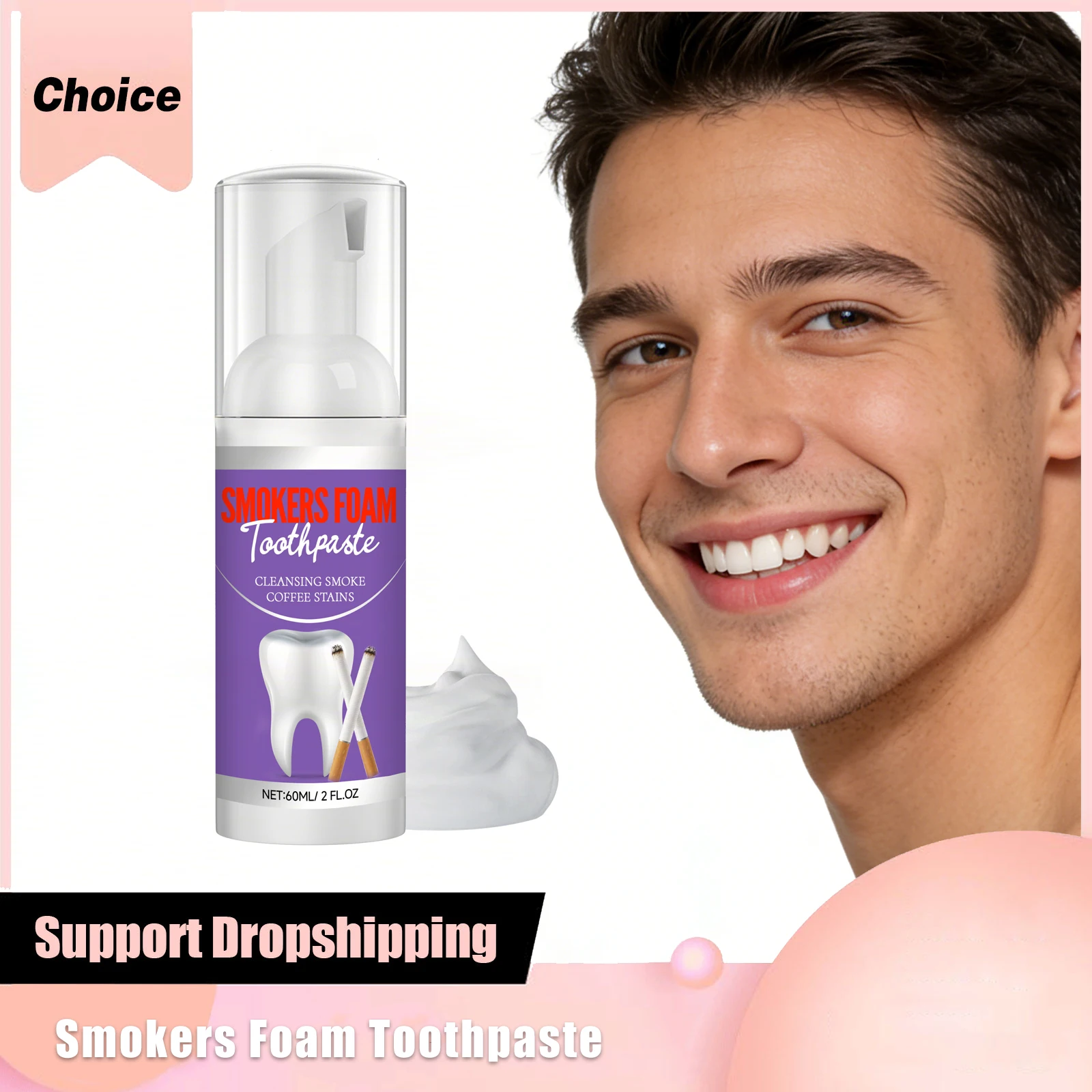 

Smokers Foam Toothpastes Whitening Oral Cleaning Remove Coffee Stains Freshens Breath Prevents Tooth Decay Refresh Teeth Mousses