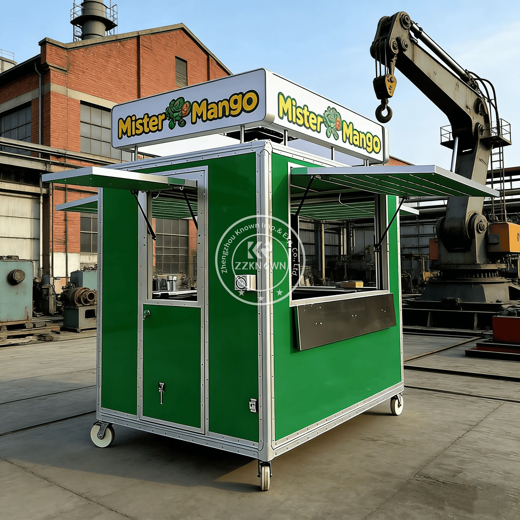 

Mobile Restaurant Concession Catering Trailer Square Box Coffee Pizza Van Trailer Remorque Food Truck with Full Kitchen
