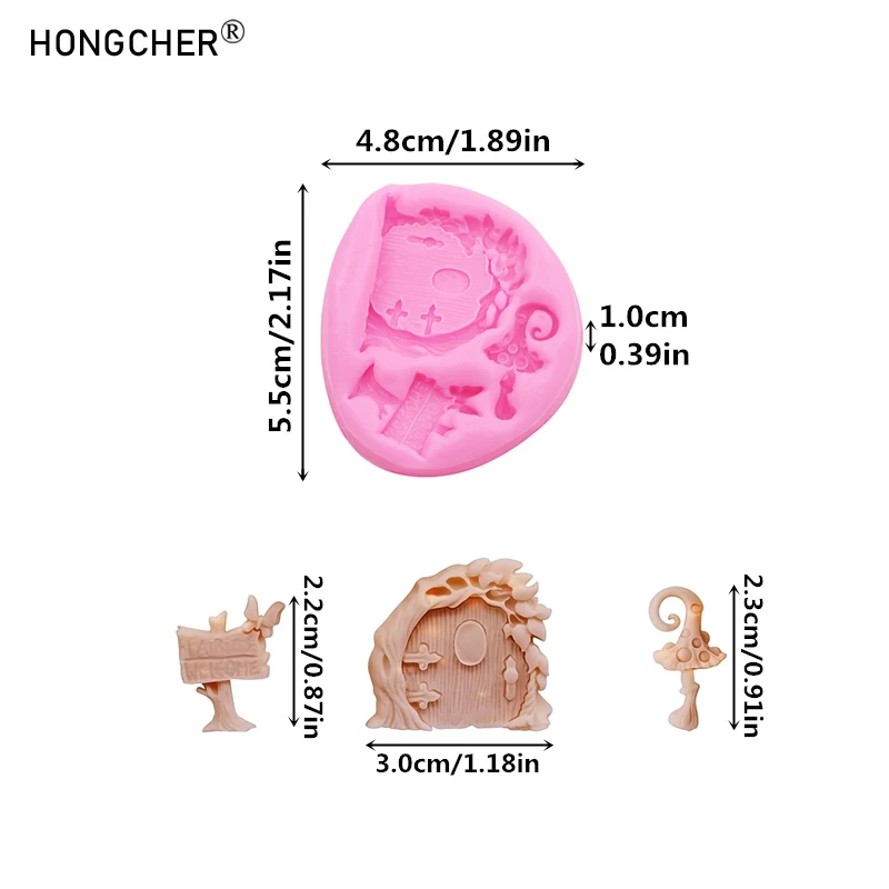 Arch tree sign micro landscape refrigerator stickers resin jewelry accessories drip mold cake dessert decoration silicone molds