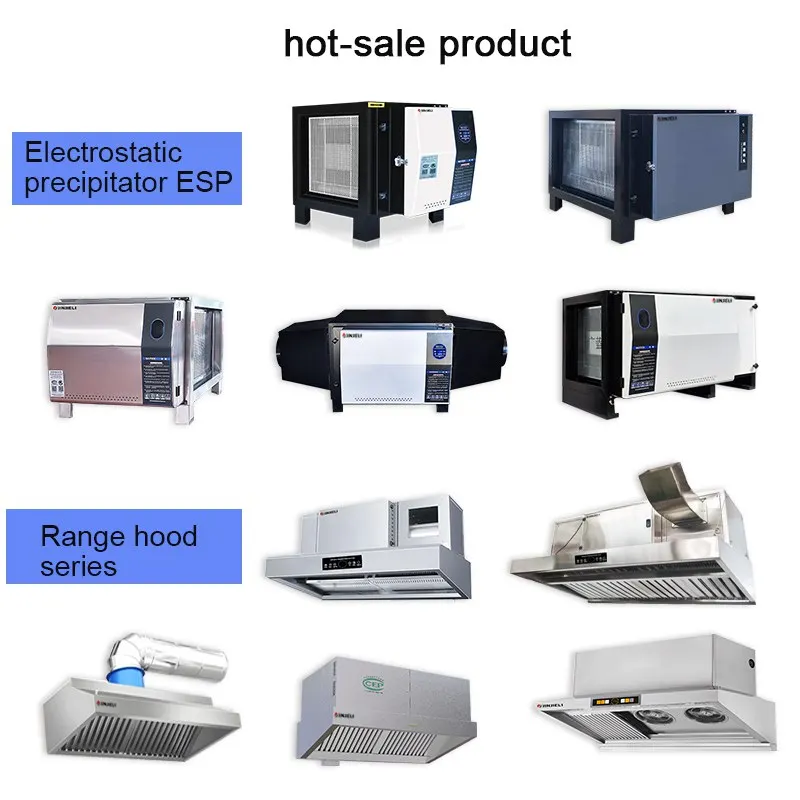 Customized OEM 201/304 Stainless Steel Commercial Kitchen Range Hood CE/ISO Certified Ventilation Smart Ductless Range Hood